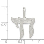 Sophia Jewelers Sterling Silver 925 Chai Pendant with Polished Finish