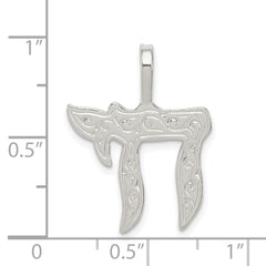 Sophia Jewelers Sterling Silver 925 Chai Pendant with Polished Finish