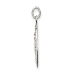 Sterling Silver 925 Antiqued Miraculous Medal Pendant Vintage Charm