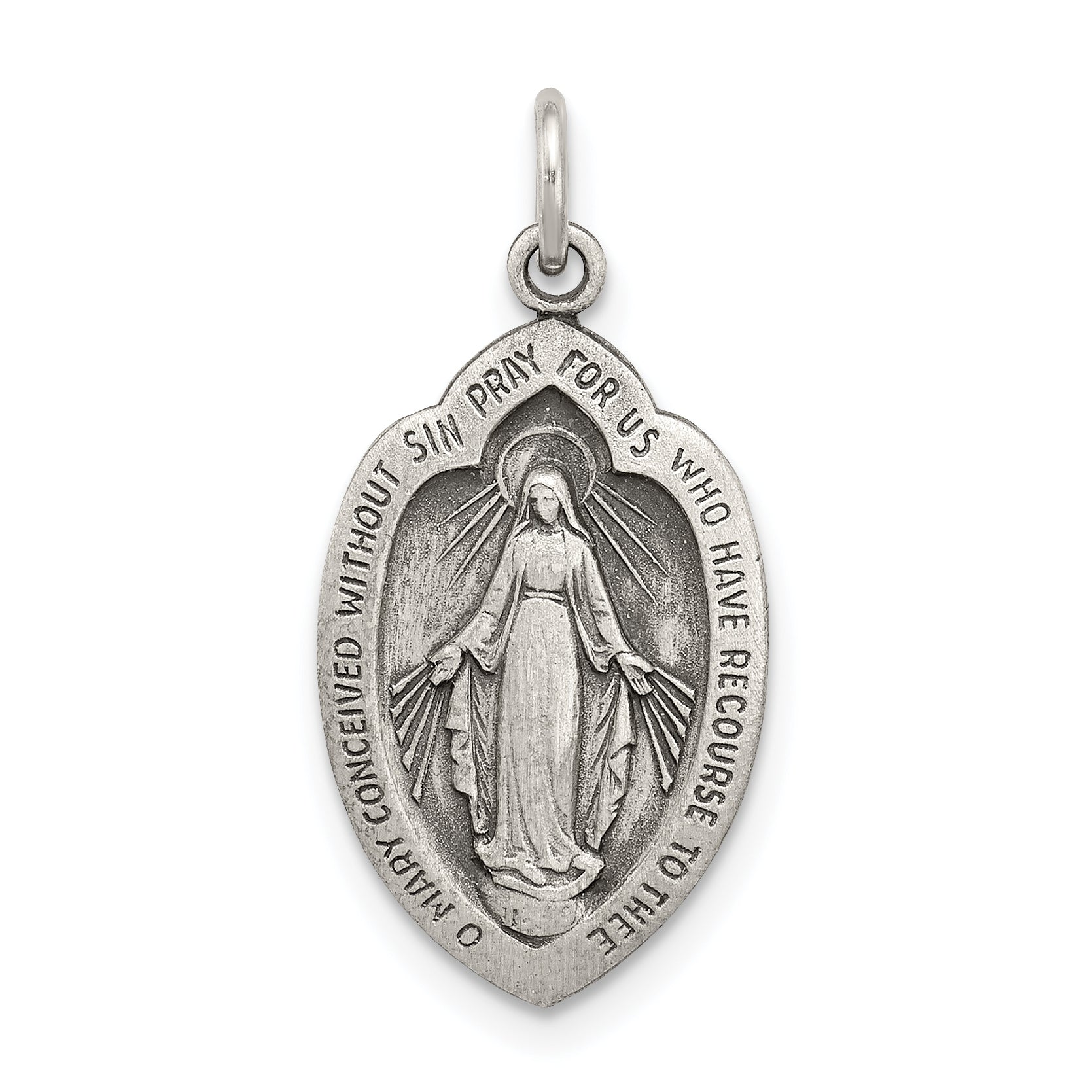 Sterling Silver Antiqued Miraculous Medal Main image