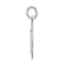 Sterling Silver 925 Miraculous Medal Pendant Antique Finish Vintage Charm
