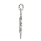 Sterling Silver 925 Antiqued Miraculous Medal Pendant for Vintage Charm
