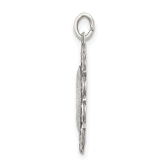 Sterling Silver 925 Antiqued Miraculous Medal Pendant for Vintage Charm