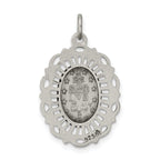 Sterling Silver 925 Antiqued Miraculous Medal Pendant for Vintage Charm