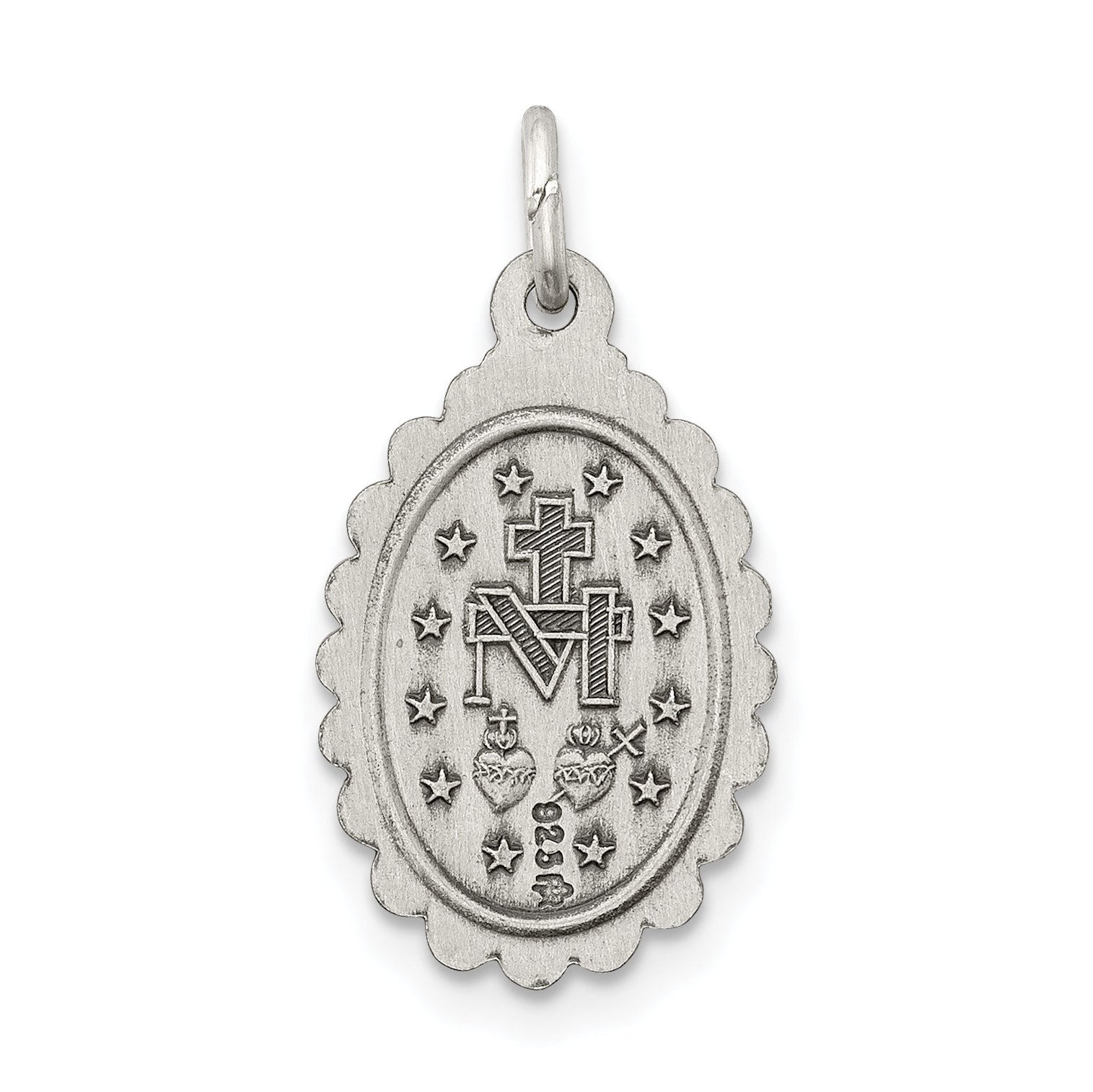 Sophia Jewelers Vintage Sterling Silver Miraculous Medal Pendant