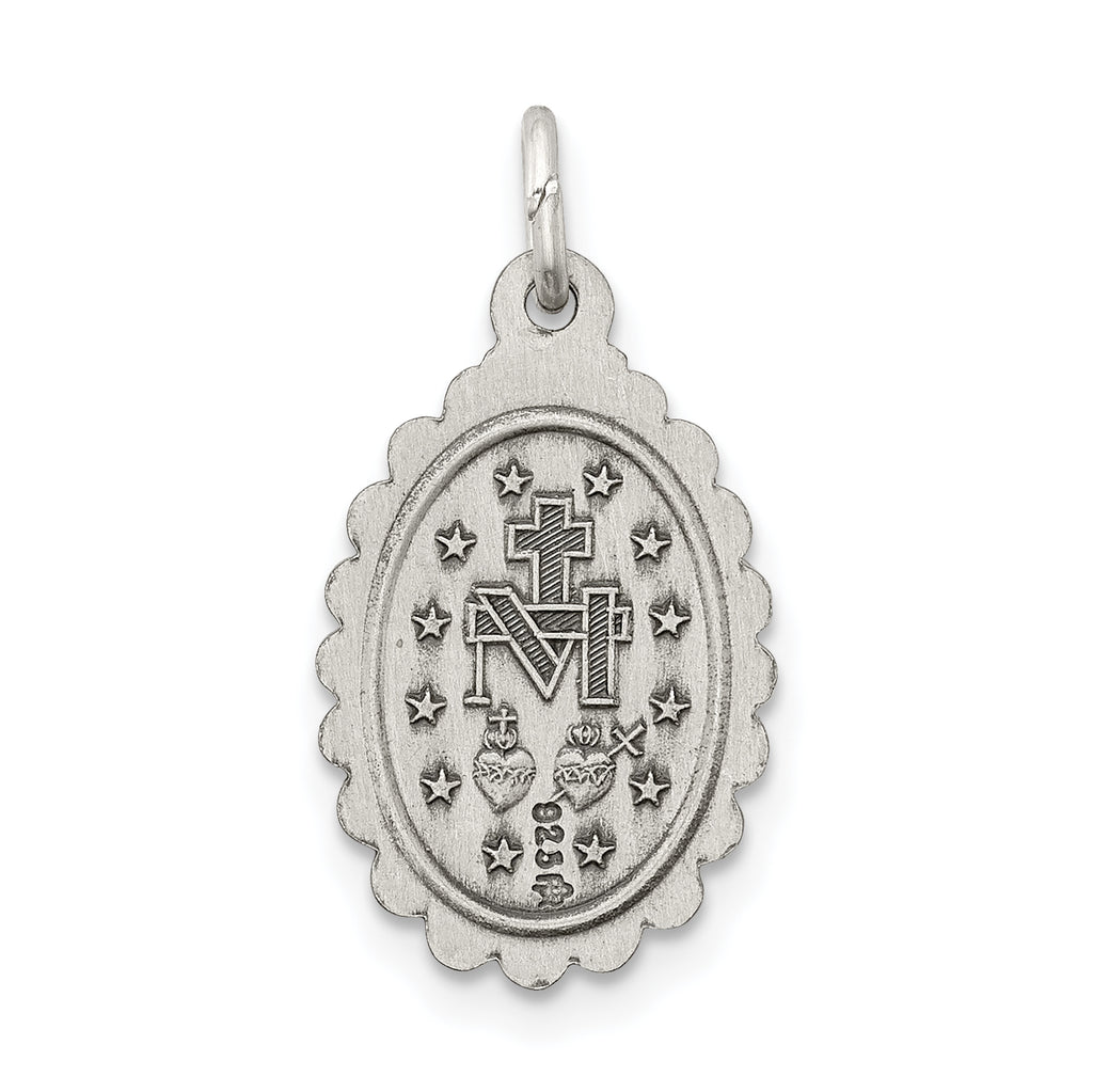 Sophia Jewelers Vintage Sterling Silver Miraculous Medal Pendant