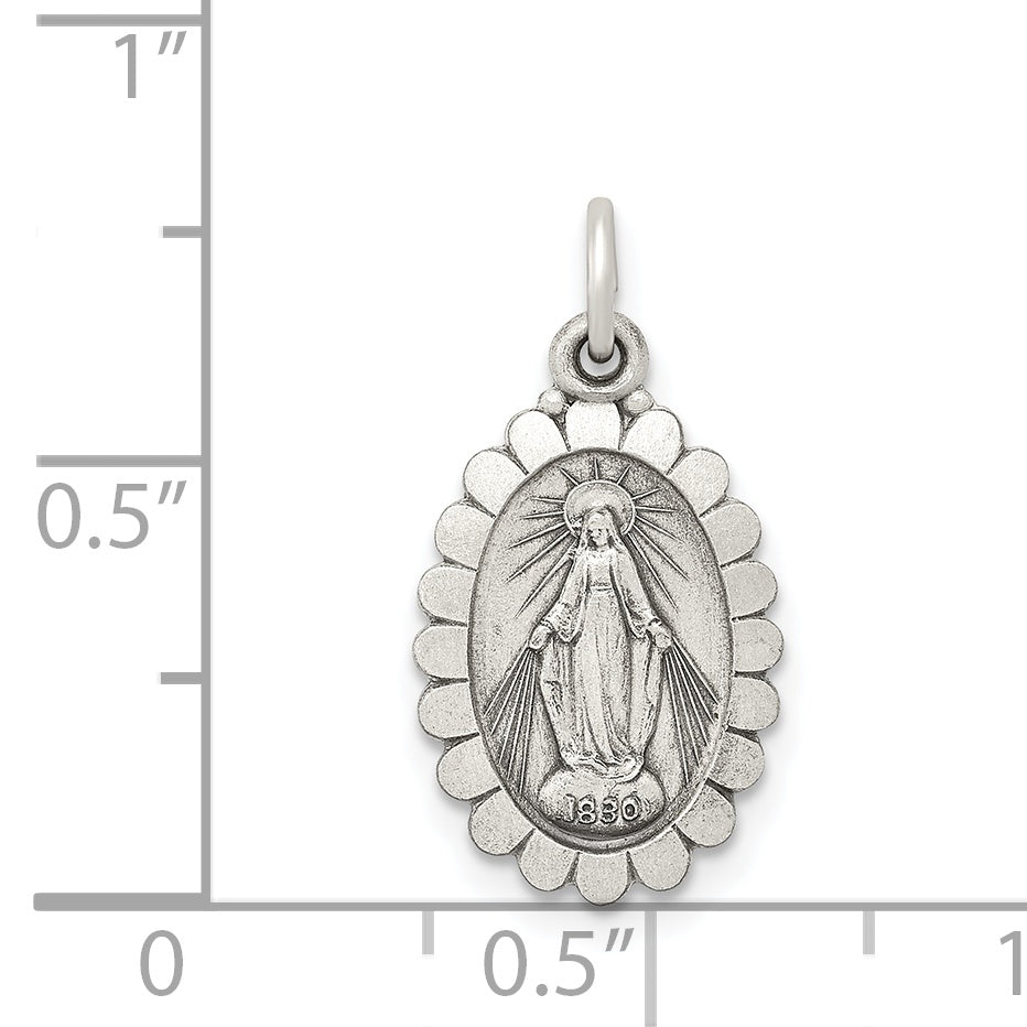 Sophia Jewelers Vintage Sterling Silver Miraculous Medal Pendant
