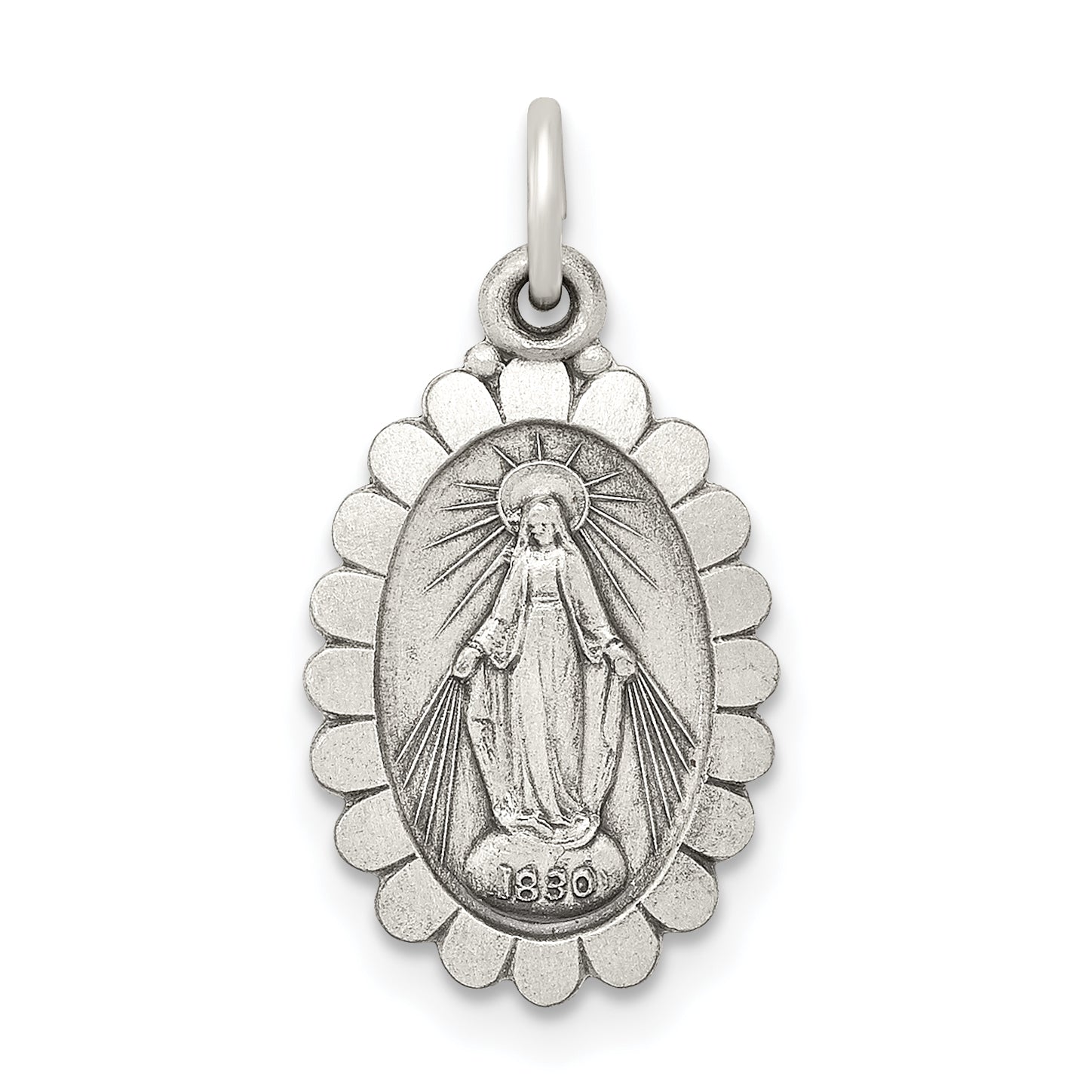Sterling Silver Antiqued Miraculous Medal Main image