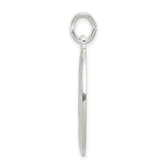Sterling Silver 925 Miraculous Medal Pendant with Polished Palladium Finish