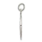 Sterling Silver 925 Miraculous Medal Pendant with Polished Palladium Finish