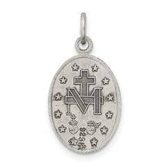 Sophia Jewelers Sterling Silver 925 Antique Miraculous Medal Pendant