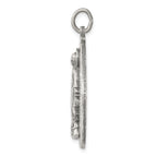 Sterling Silver 925 Antiqued Miraculous Medal Pendant Vintage Elegance