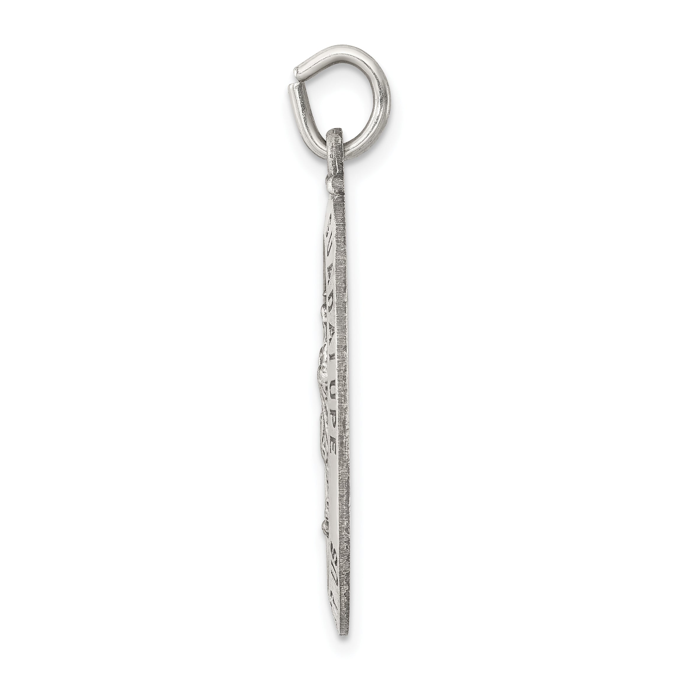 Sterling Silver 925 Our Lady of Guadalupe Antiqued Pendant Vintage Elegance Secondary image