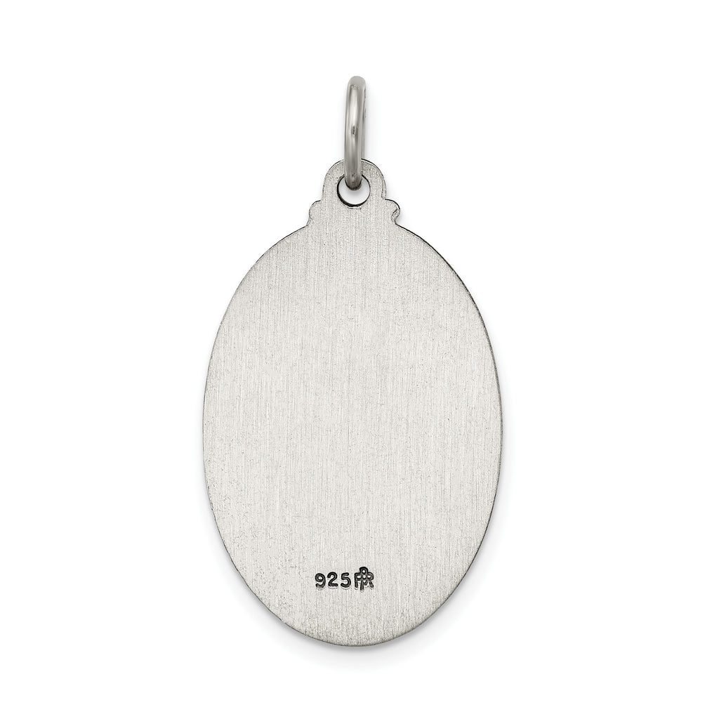 Sterling Silver 925 Our Lady of Guadalupe Antiqued Pendant Vintage Elegance