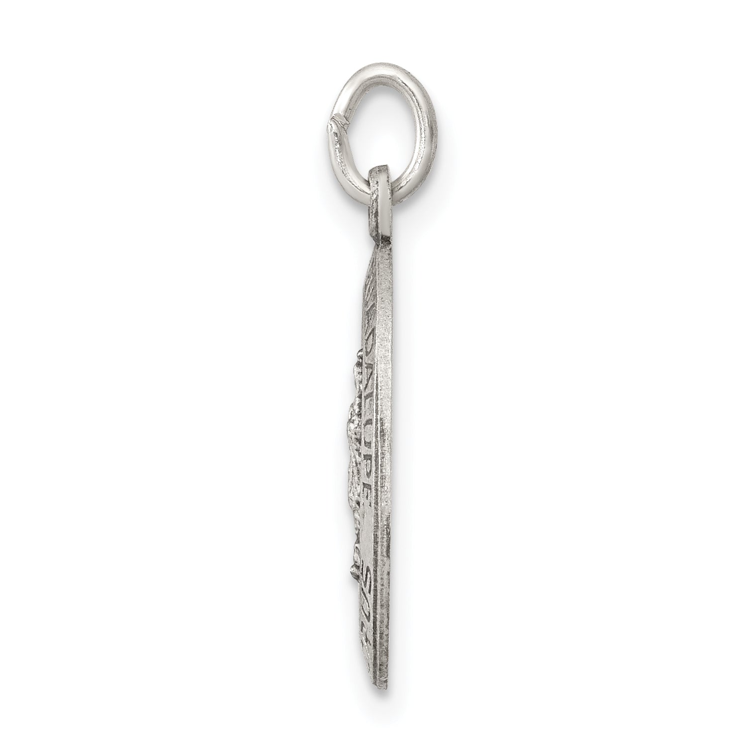 Antiqued 925 Sterling Silver Our Lady of Guadalupe Medal Pendant