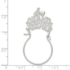 Sophia Jewelers Sterling Silver 925 Grandmother Charm Holder Polished Finish
