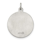 Sterling Silver Our Lady of Perpetual Help Pendant with Polished Palladium Finish