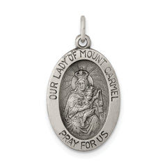 Sterling Silver Antiqued Our Lady of Mt.Carmel Medal