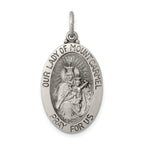 Sterling Silver Antiqued Our Lady of Mount Carmel Medal