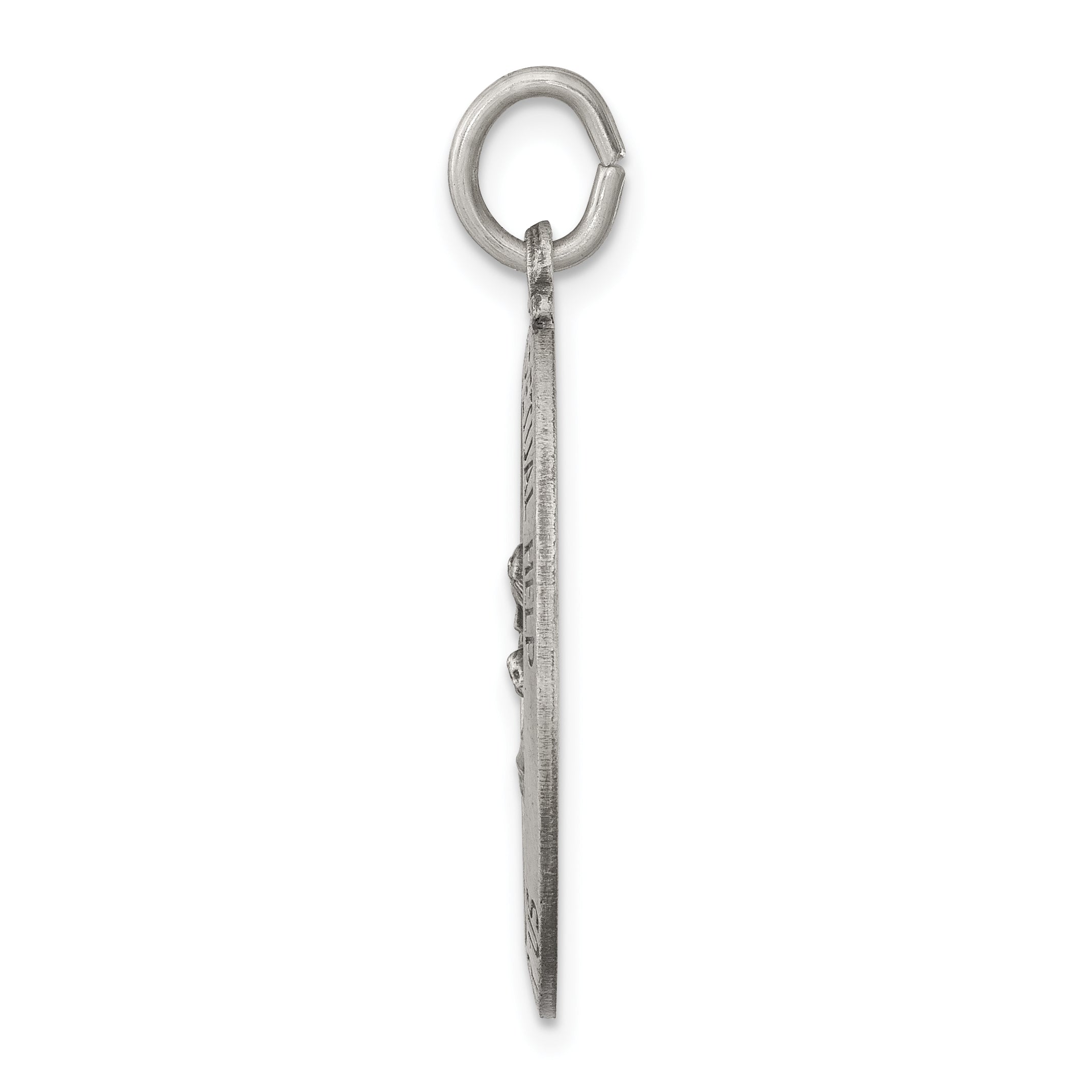 Sterling Silver 925 Our Lady of Perpetual Help Antiqued Pendant