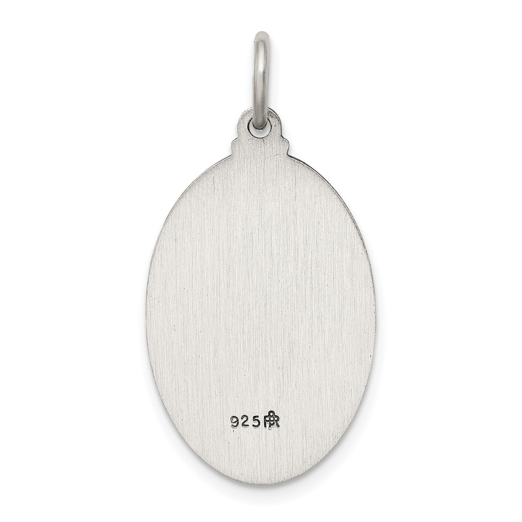 Sterling Silver 925 Our Lady of Perpetual Help Antiqued Pendant