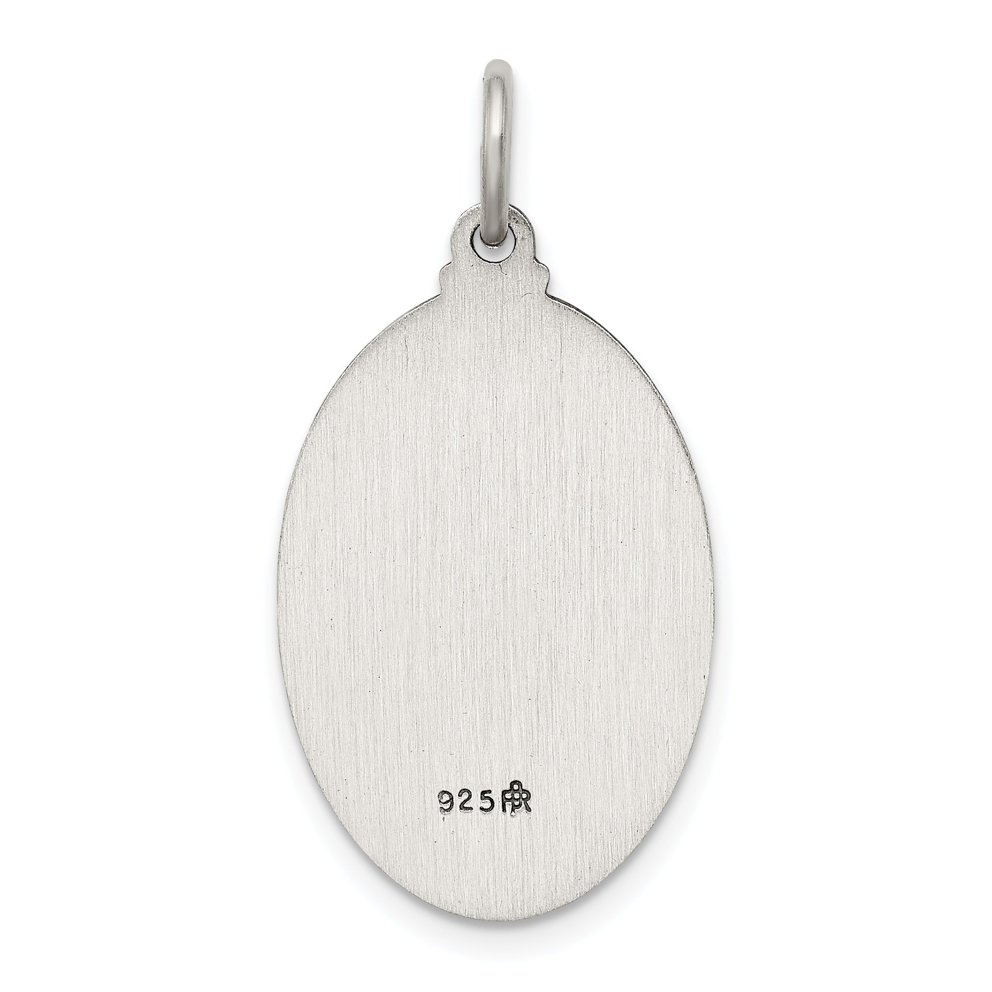 Sterling Silver 925 Our Lady of Perpetual Help Antiqued Pendant
