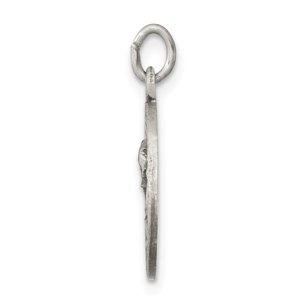 Antiqued Sterling Silver Our Lady of Sorrows Pendant Elegantly Crafted