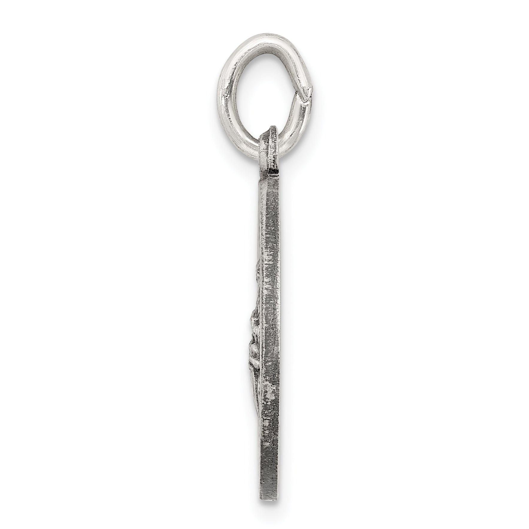 Sterling Silver 925 Antiqued Medal Pendant Vintage Inspired Charm