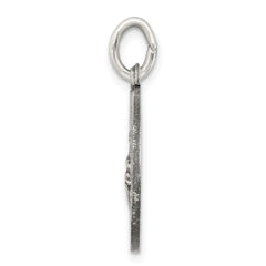 Sterling Silver 925 Antiqued Medal Pendant Vintage Inspired Charm