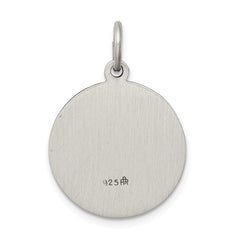 Sterling Silver 925 Antiqued Medal Pendant Vintage Inspired Charm