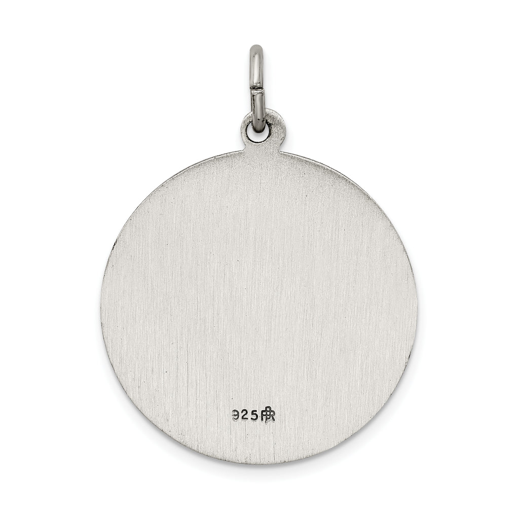 Sterling Silver 925 Antiqued Providencia Medal Pendant Vintage Charm
