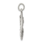 Sterling Silver 925 Scapular Medal Pendant with Antiqued Finish
