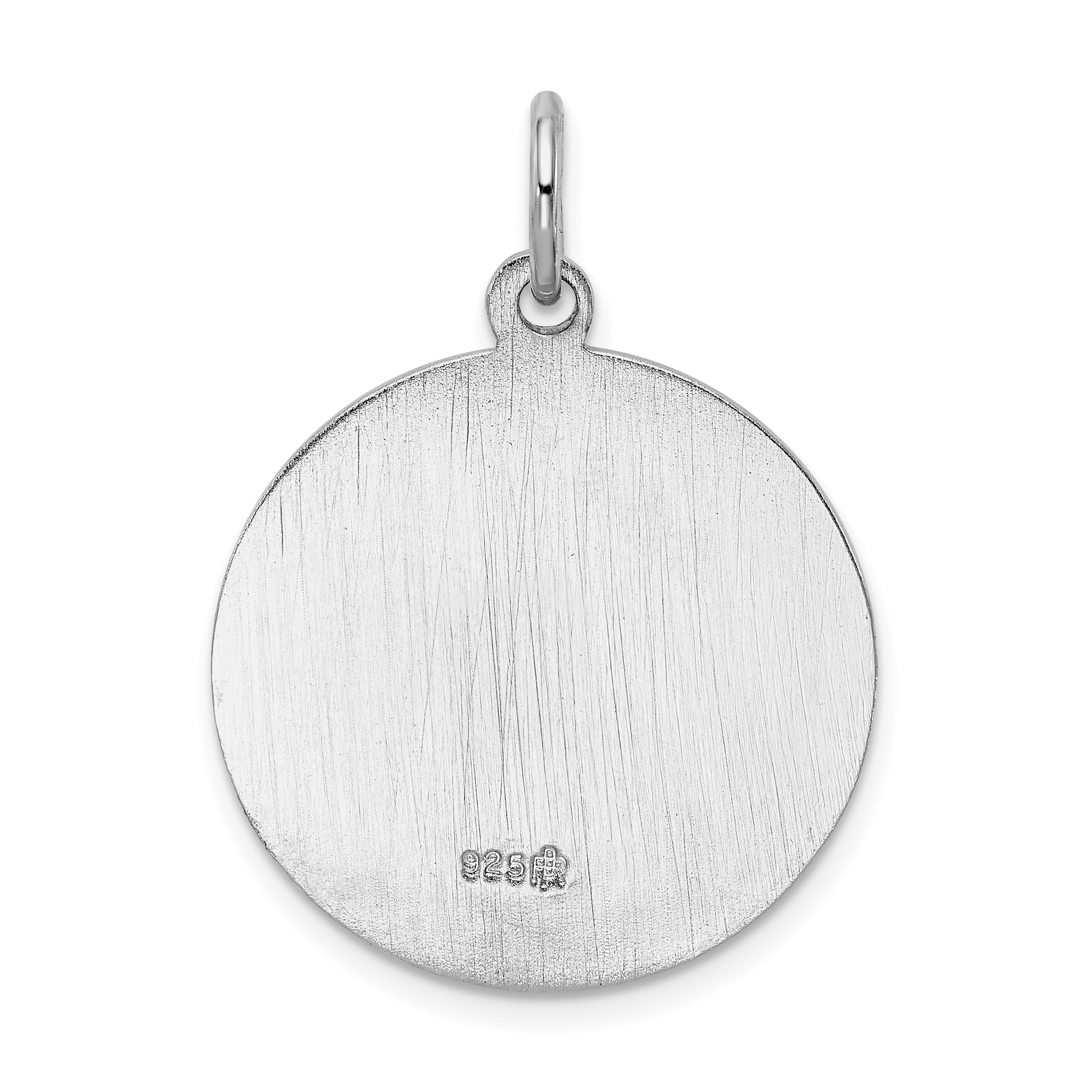 Sterling Silver 925 Saint Christopher Pendant Rhodium-Plated Elegant Finish