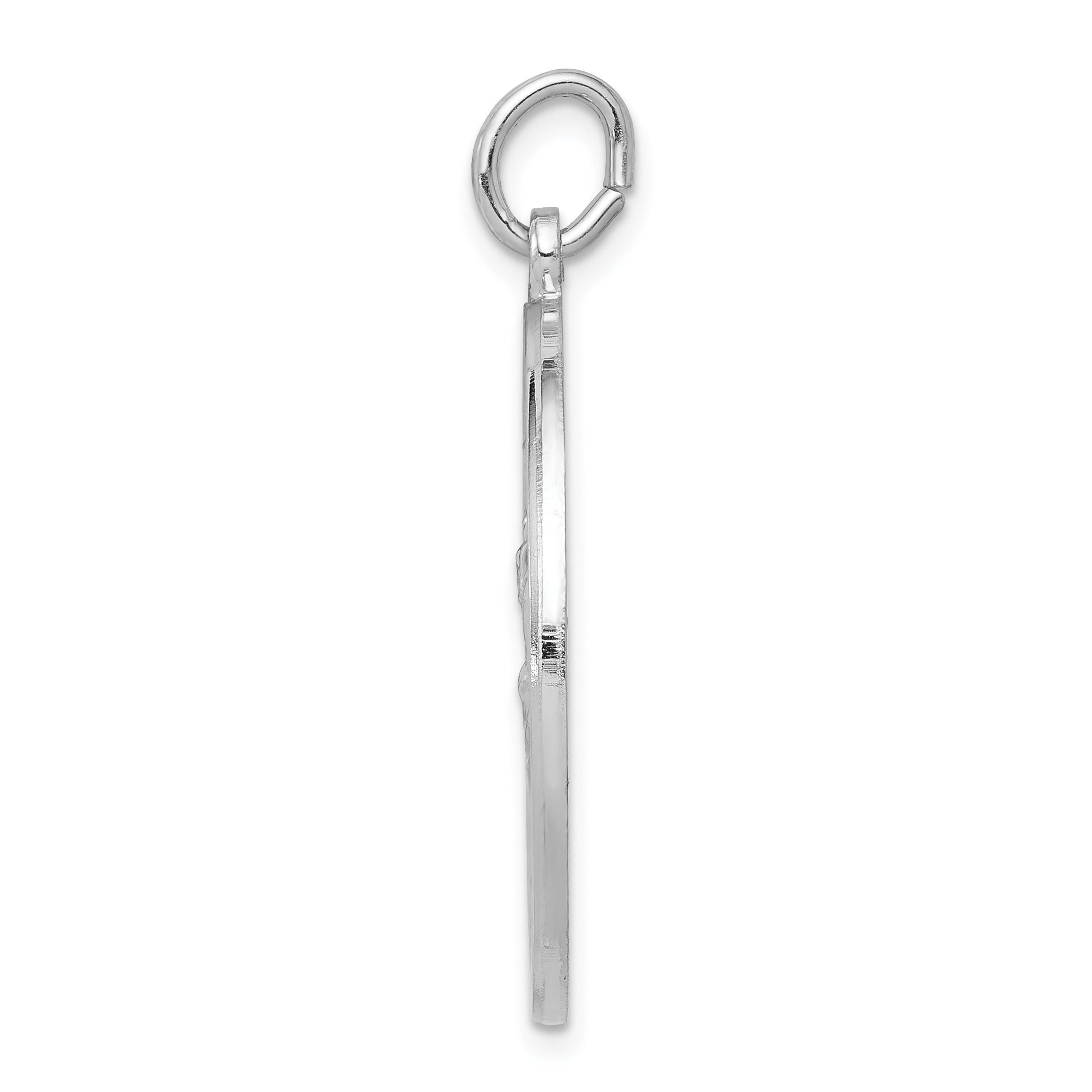Sophia Jewelers Sterling Silver Saint Christopher Medal with Rhodium Polish Secondary image
