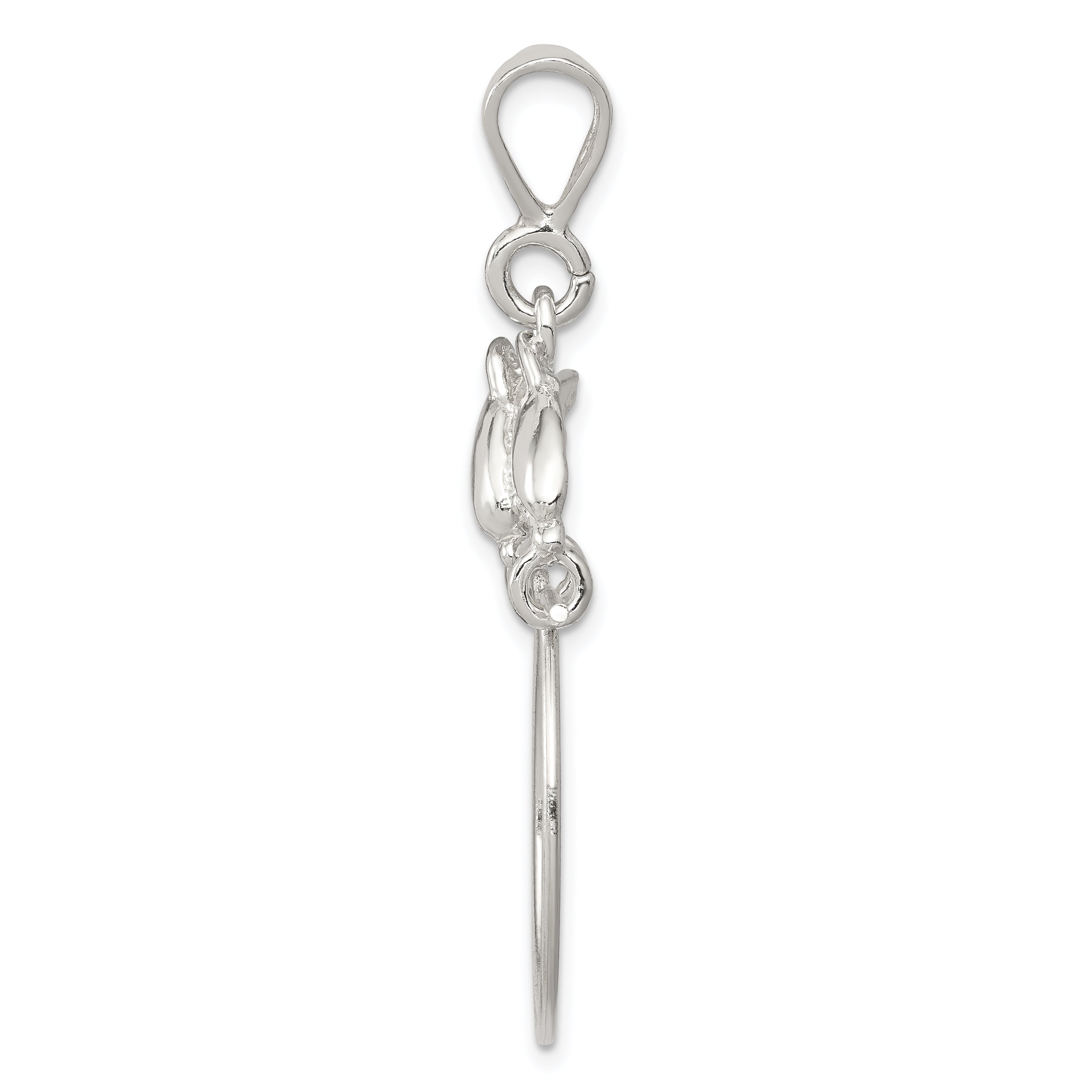 Sterling Silver Dolphin Charm Holder Secondary image