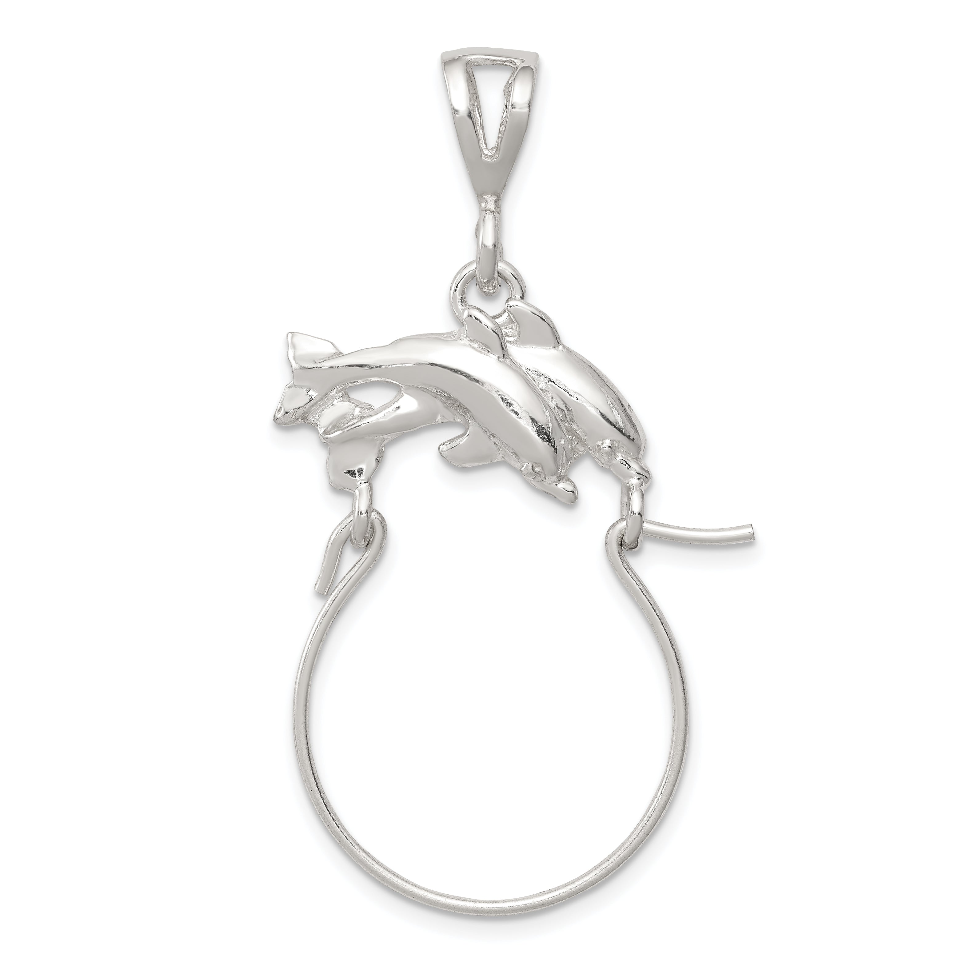 Sterling Silver Dolphin Charm Holder Main image