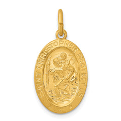 24k Gold-plated Sterling Silver Saint Christopher Medal