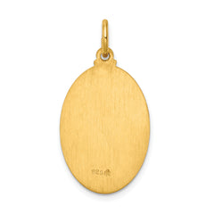24K Gold-Plated Sterling Silver Saint Christopher Pendant with Polished Finish