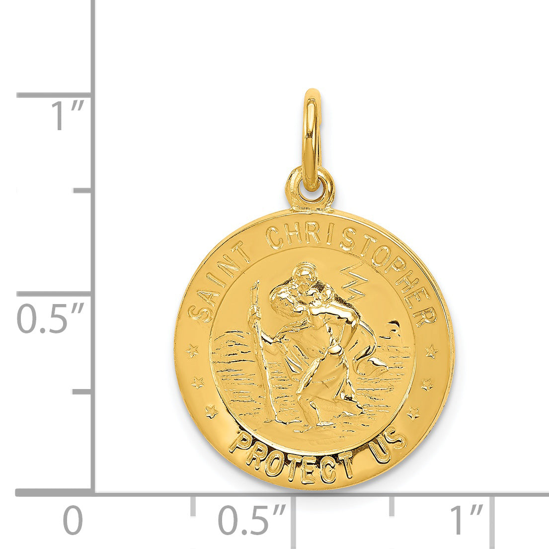 24k Gold-plated Sterling Silver Saint Christopher Medal