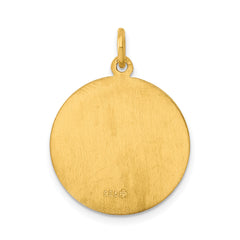 24k Gold-Plated Sterling Silver St. Christopher Medal Pendant
