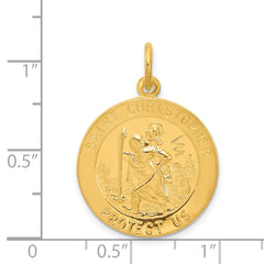 24k Gold-plated Sterling Silver St. Christopher Medal