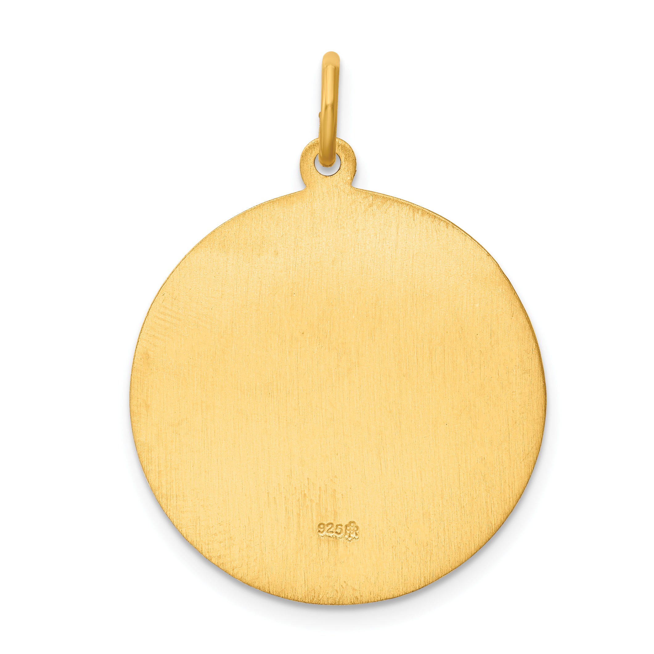 Gold-Plated Sterling Silver St. Christopher Medal Pendant Vintage Elegance