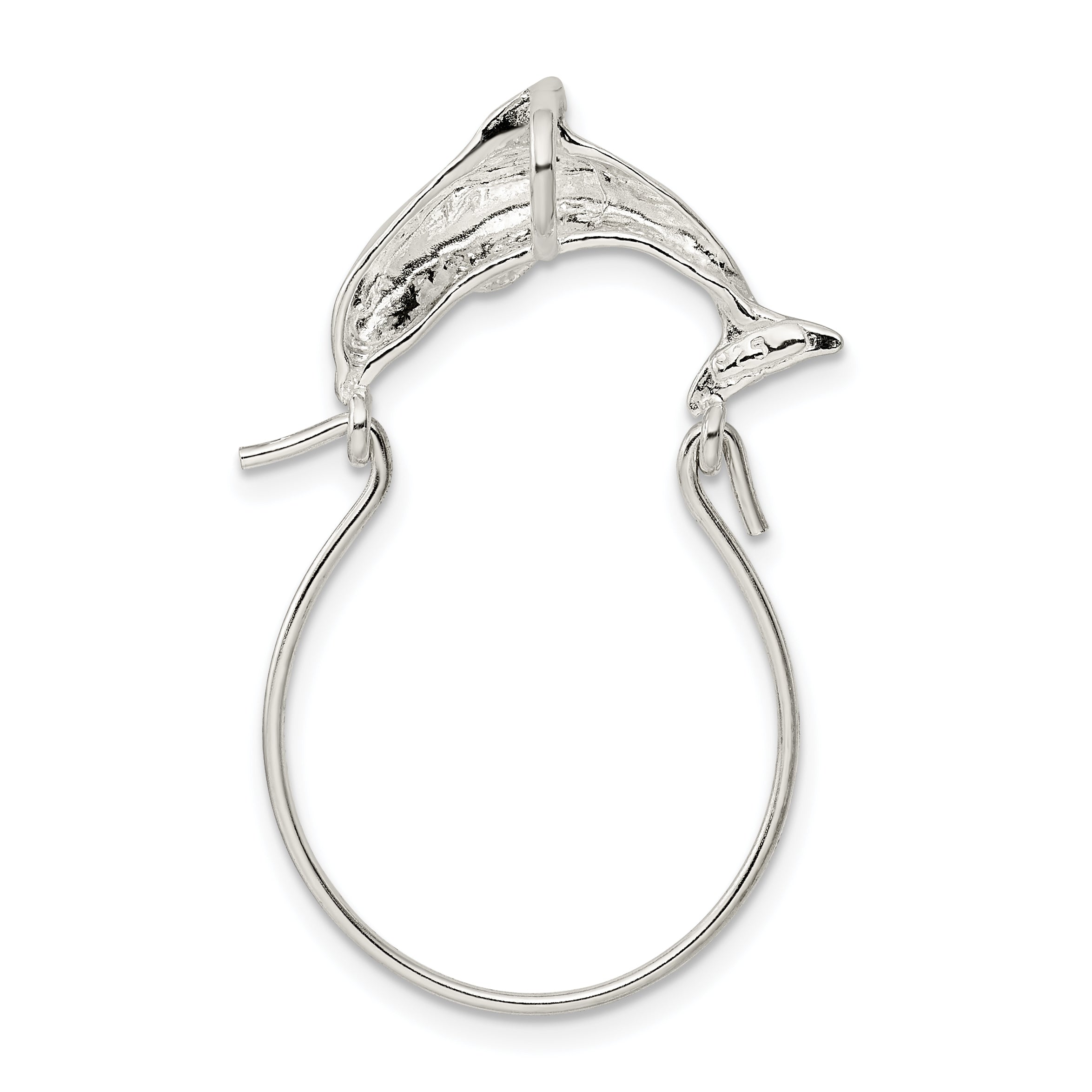 Sterling Silver Dolphin Charm Holder