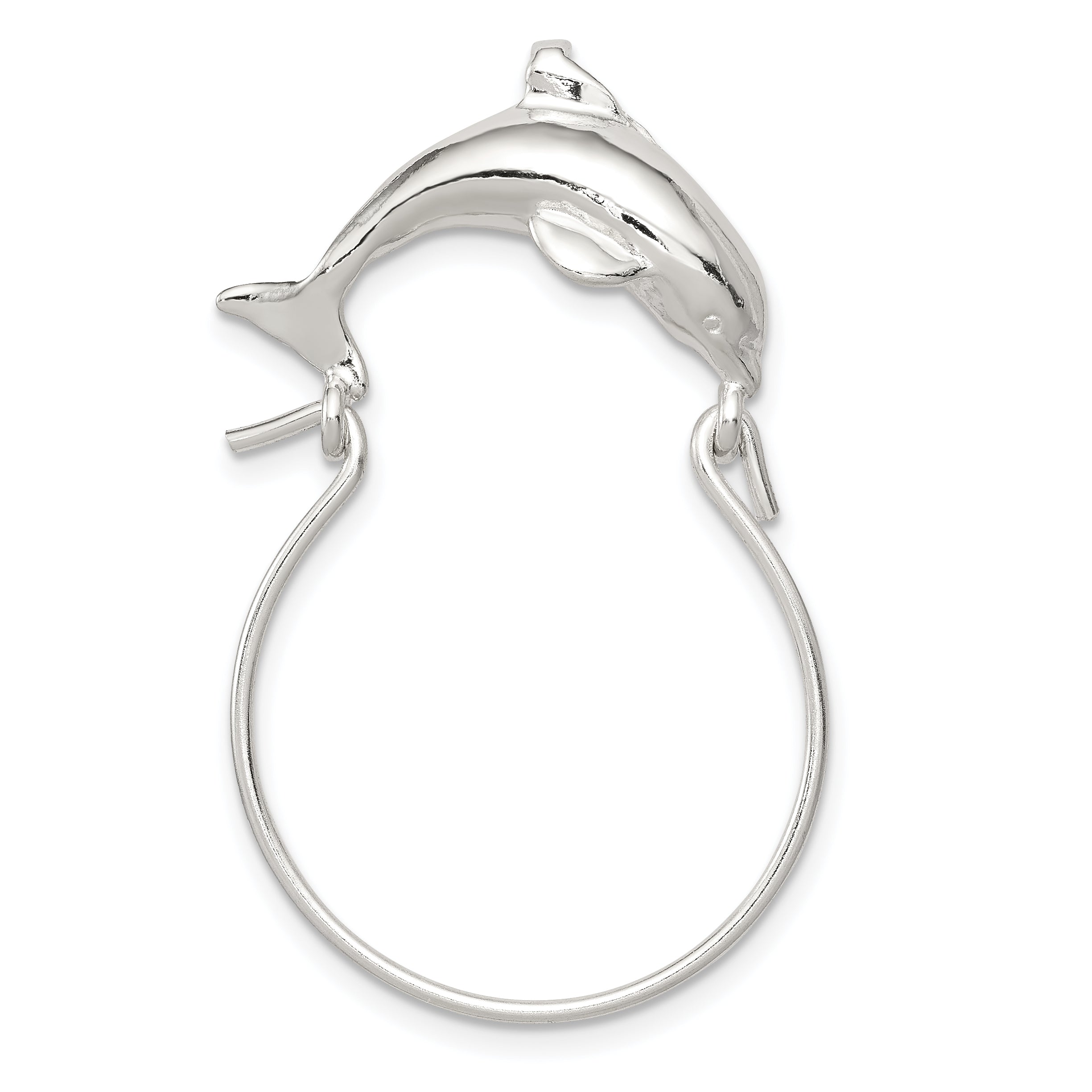 Sterling Silver Dolphin Charm Holder