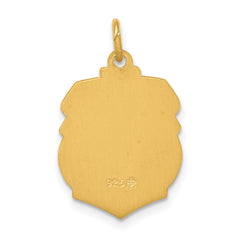 24k Gold-plated Sterling Silver Saint Michael Badge Medal