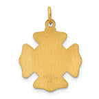 Gold-Plated Sterling Silver Fireman's Pendant with Polished Saint Florian Badge