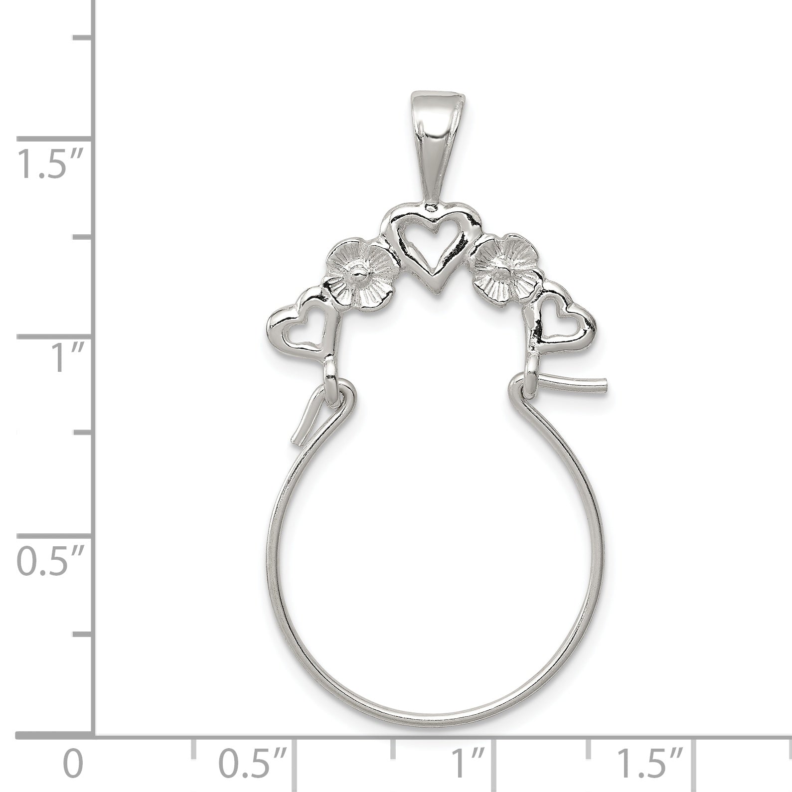 Sterling Silver Heart Charm Holder