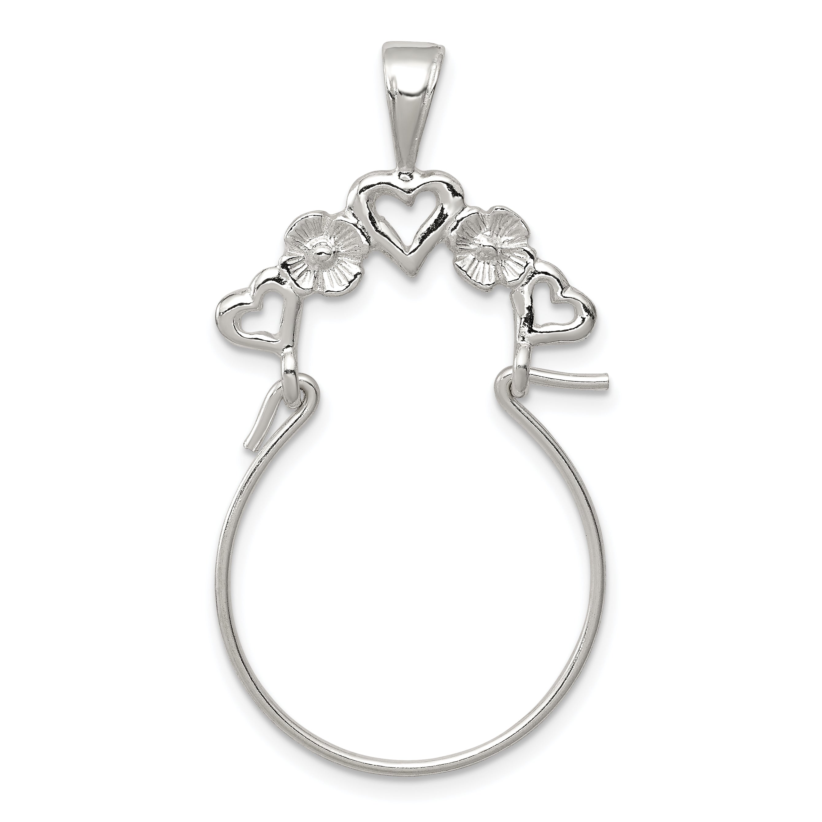 Sterling Silver Heart Charm Holder