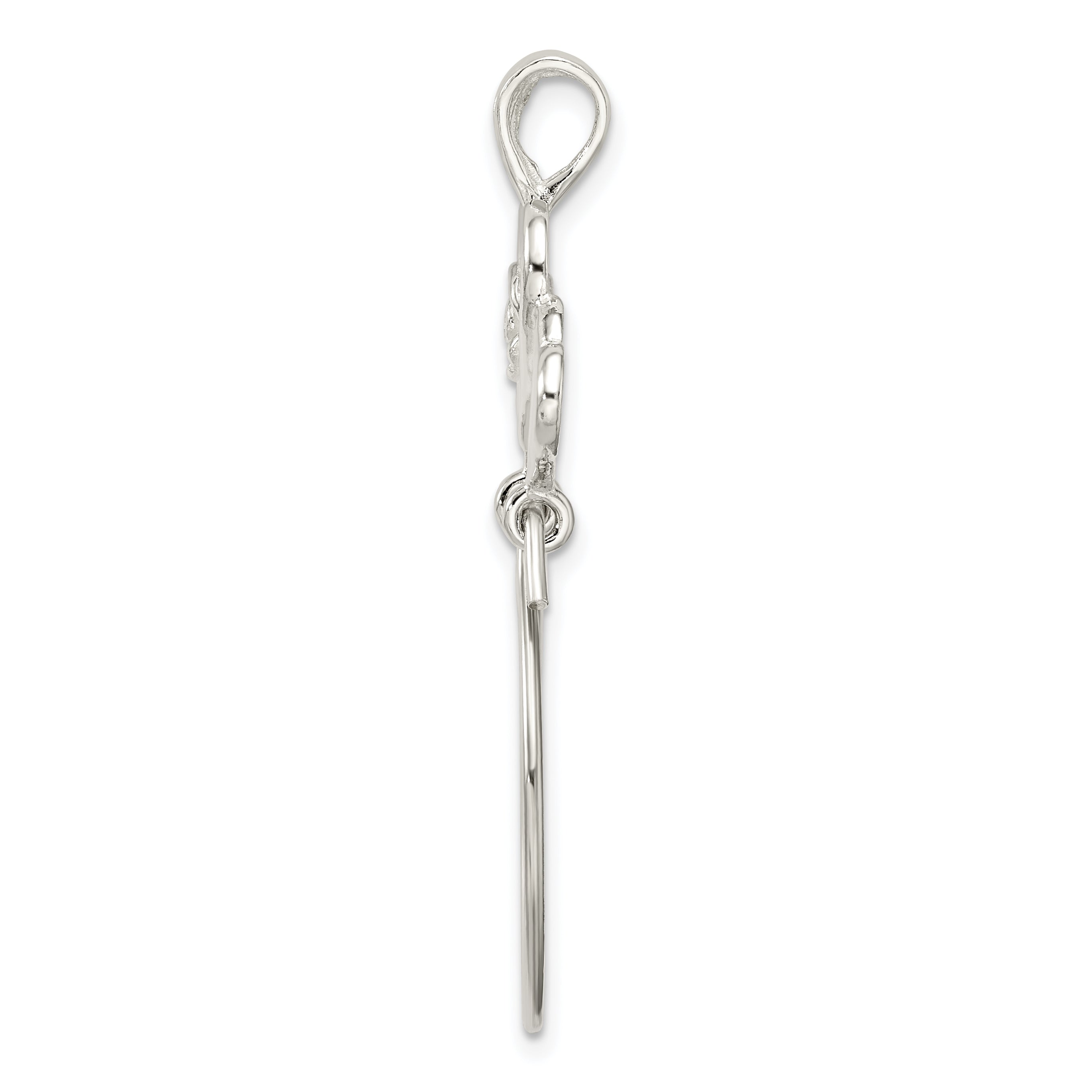 Sterling Silver Heart Charm Holder Secondary image