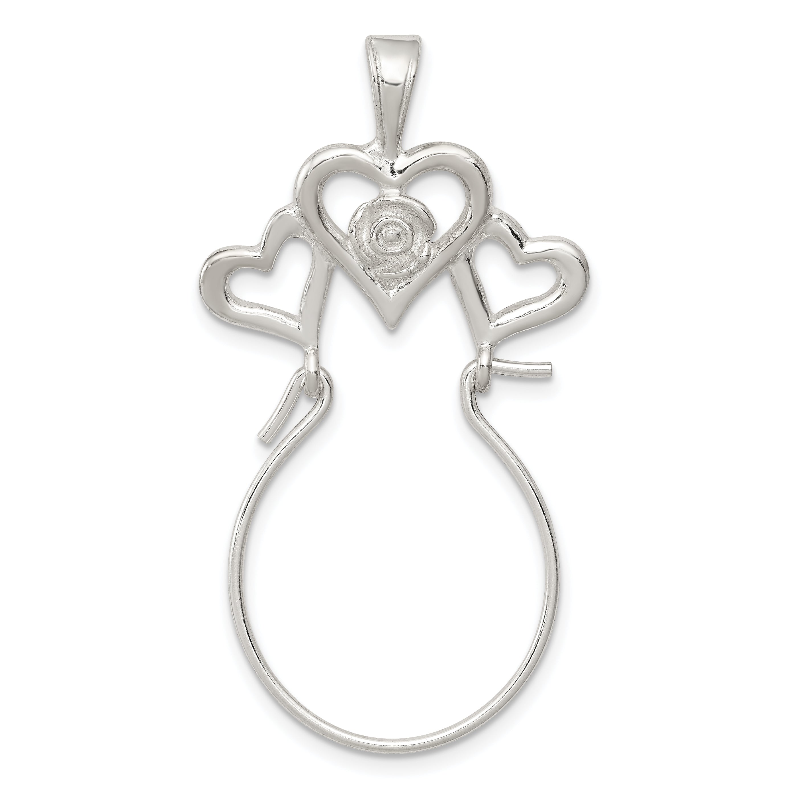 Sterling Silver Heart Charm Holder Main image